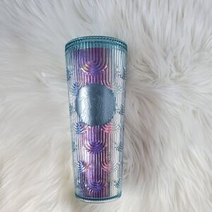 Starbucks Mermaid Siren Iridescent Blue and Purple Gradient 24 Oz Tumbler